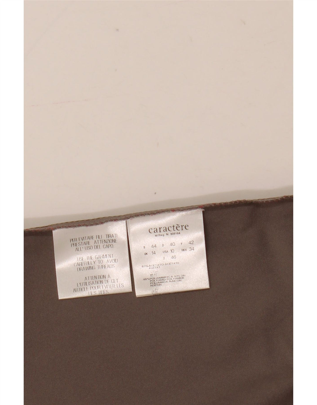 Caractere Womens Slip Dress UK 14 Large Brown Acetate