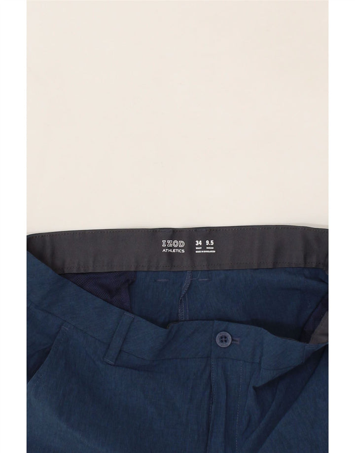 IZOD Mens Chino Shorts W34 Large Navy Blue Polyester Vintage Izod and Second-Hand Izod from Messina Hembry 