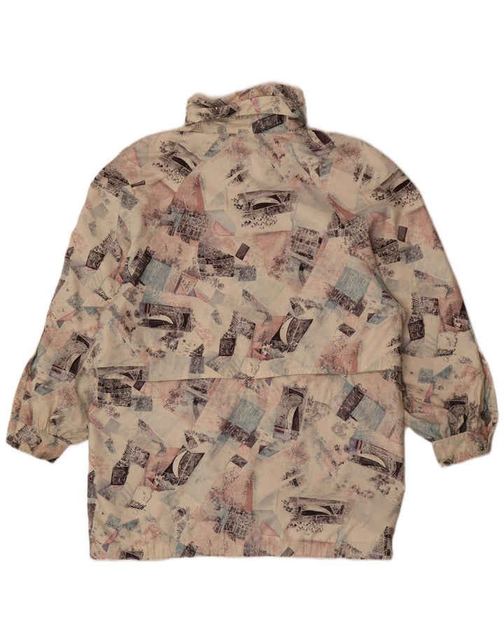 FUCHS & SCHMITT Dame Abstrakt mønster Windbreaker Coat UK 16 Large Beige