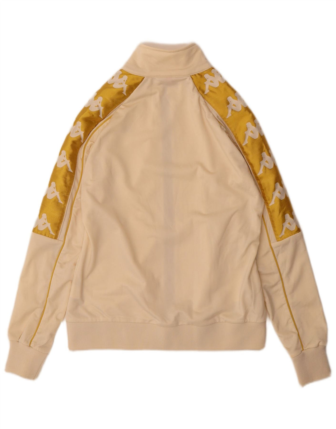 Kappa Grafisk træningsdragt topjakke til kvinder UK 10 Small Beige Colourblock