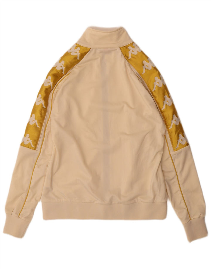Kappa Grafisk træningsdragt topjakke til kvinder UK 10 Small Beige Colourblock