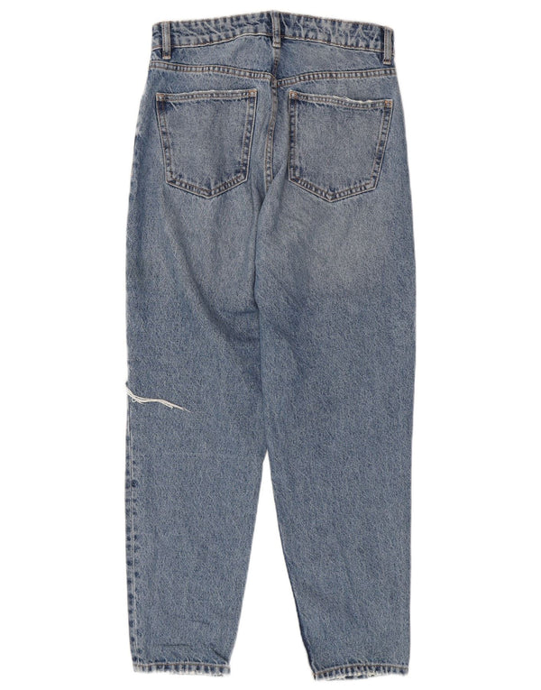 Zara Womens Distressed Tapered Jeans EU 38 Small W28 L27 Blue