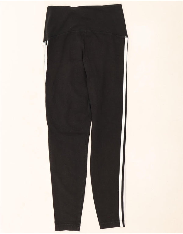 Adidas Dame Leggings UK 12/14 Medium Sort Bomuld