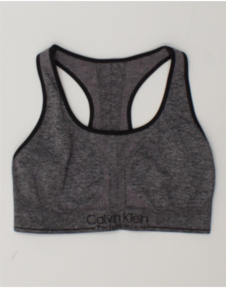 Calvin Klein Dame Grafisk Sport BH Top Medium Grå