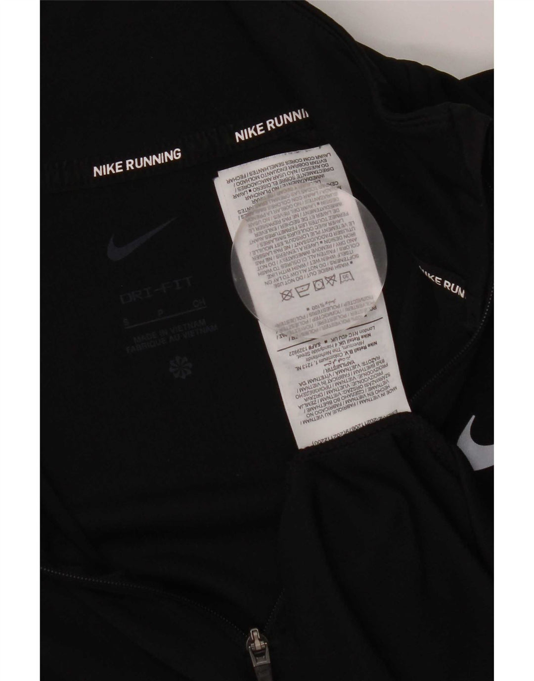 Nike Dame Dri Fit Pullover med lynlås-hals Træningsdragt Top UK 10 Lille Sort