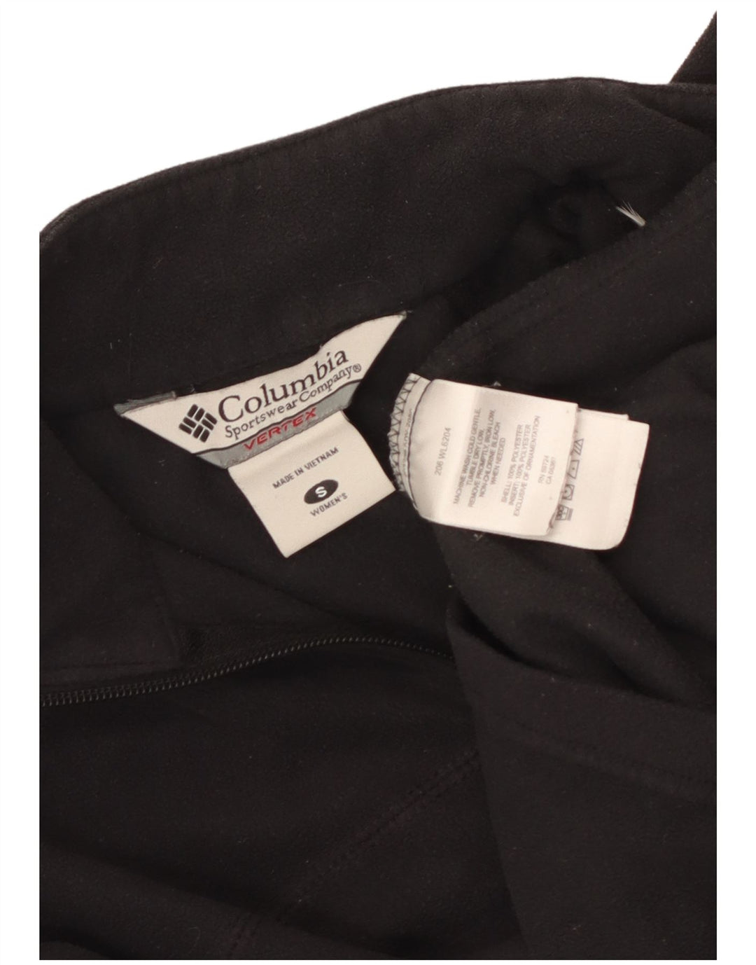 Columbia Dame lynlås-hals Fleece Jumper UK 10 Lille sort polyester