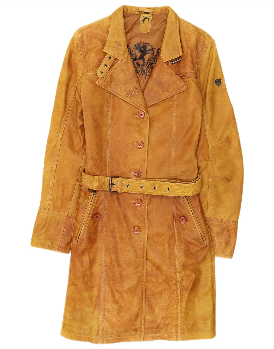Gipsy Dame Læderfrakke UK 12 Medium Brun