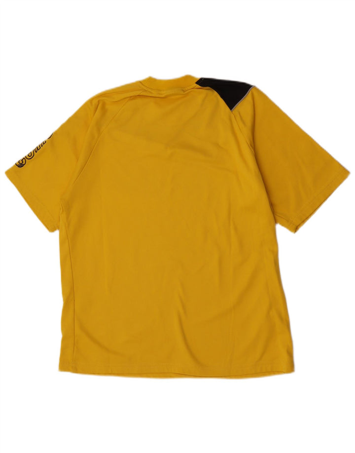Errea Herre grafisk T-shirt Top Lille Gul Colourblock Polyester