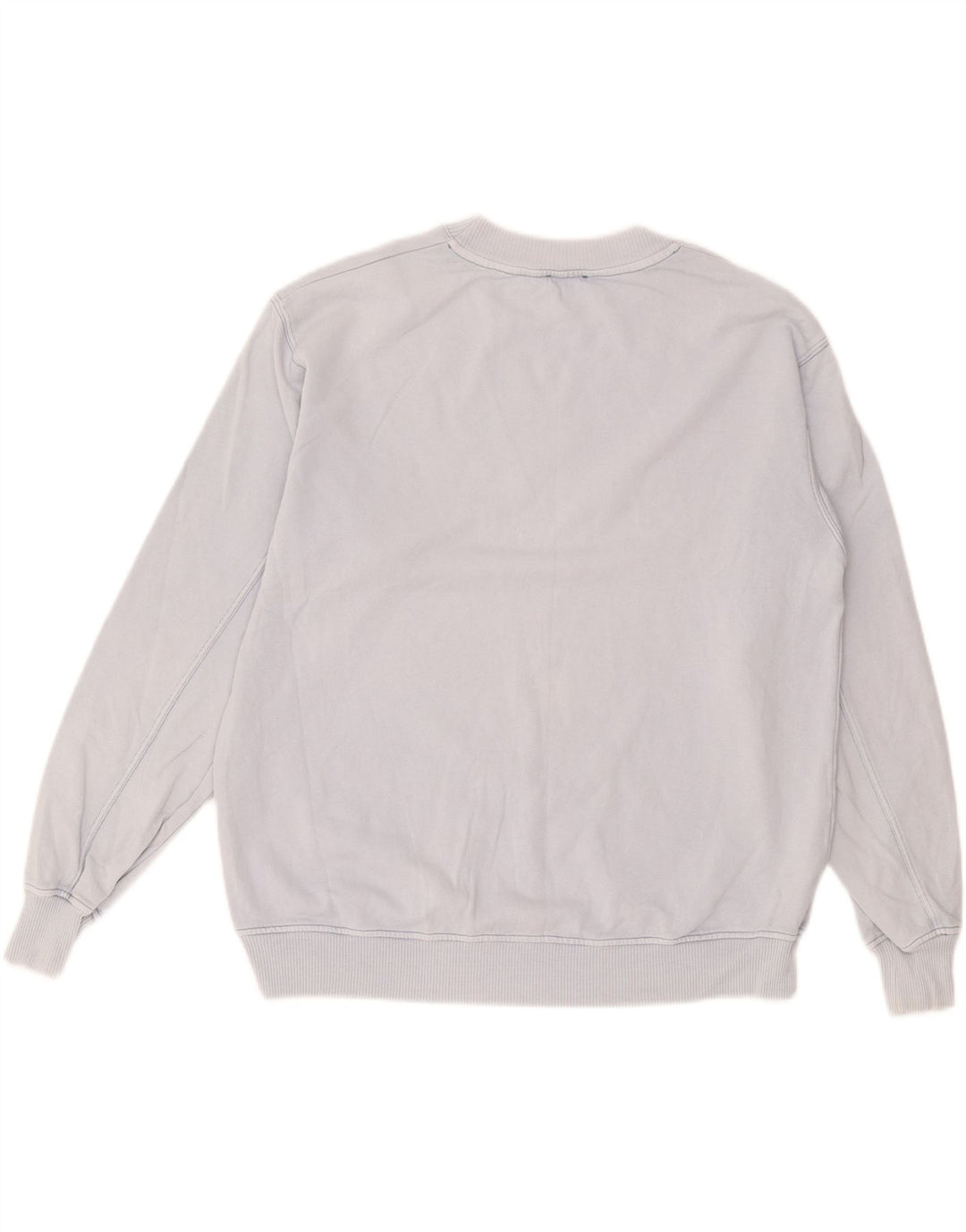 Massimo Dutti Dame Grafisk Oversized Sweatshirt Jumper UK 14 Medium Blue