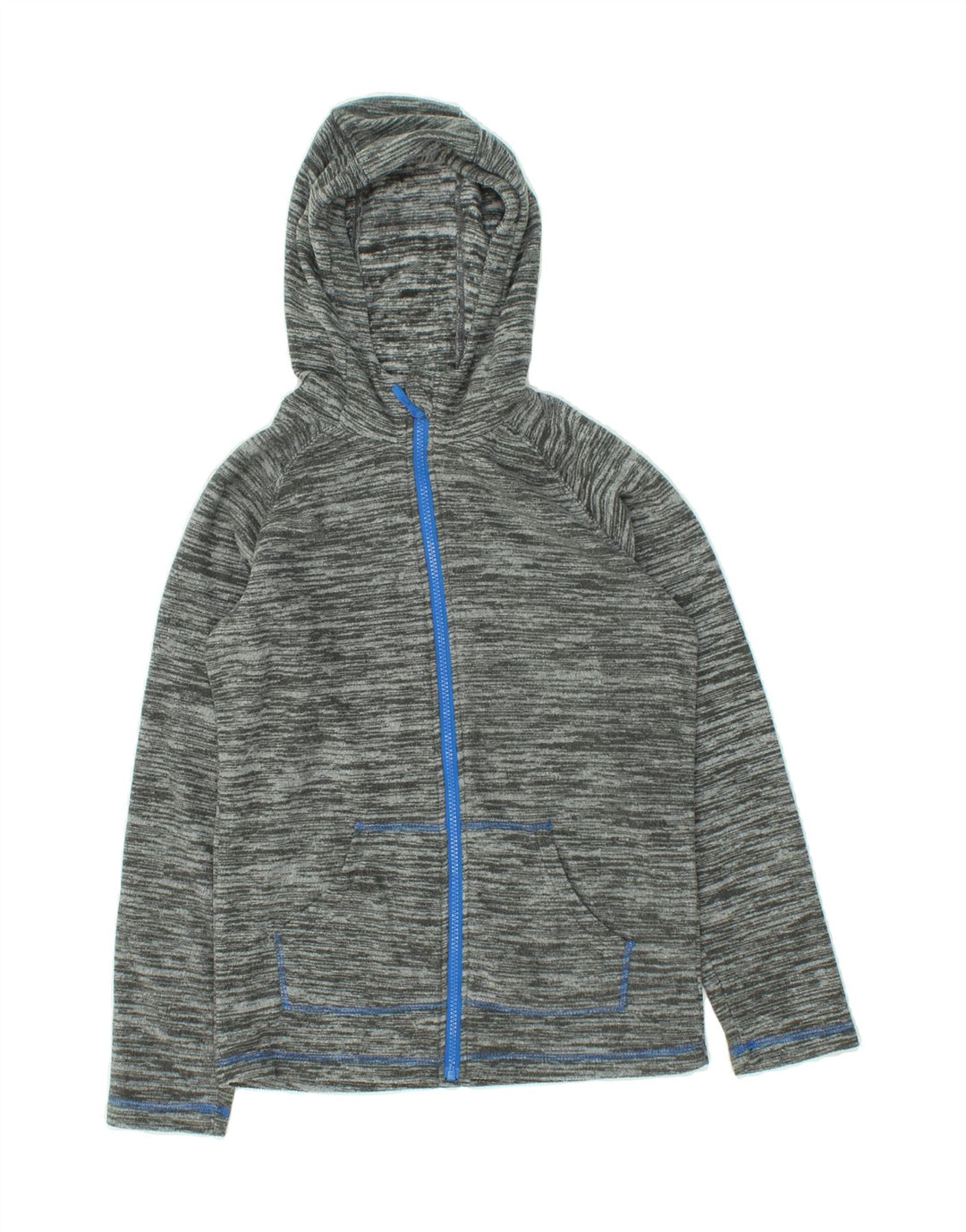 MOUNTAIN WAREHOUSE Boys Hooded Fleece Jacket 11-12 Years Grey Flecked Vintage Mountain Warehouse and Second-Hand Mountain Warehouse from Messina Hembry 