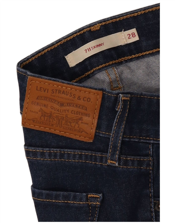 Levi's Dame 711 Skinny Jeans W28 L27 Blå