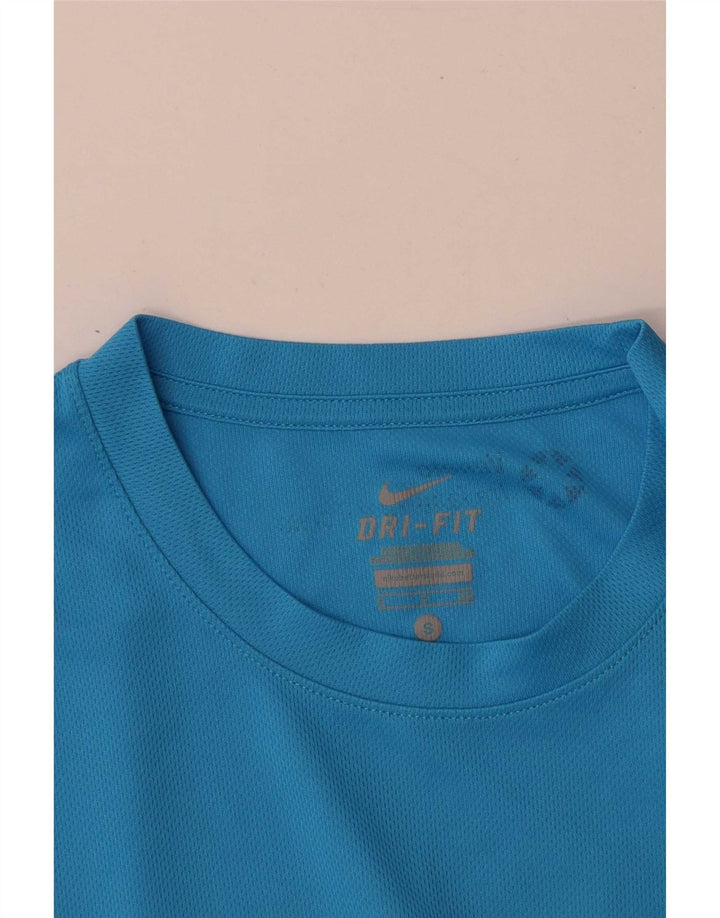 Nike Herre Dri Fit Grafisk T-Shirt Top Lille Blå