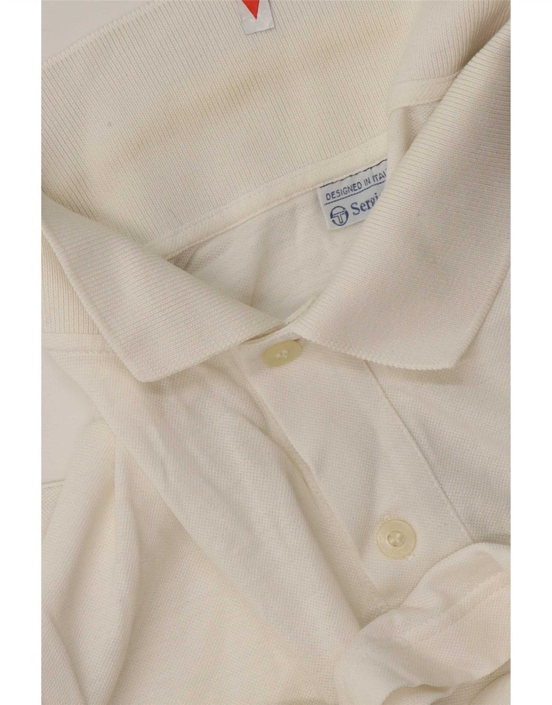 Sergio Tacchini Poloshirt til mænd Medium Hvid Geometrisk Bomuld