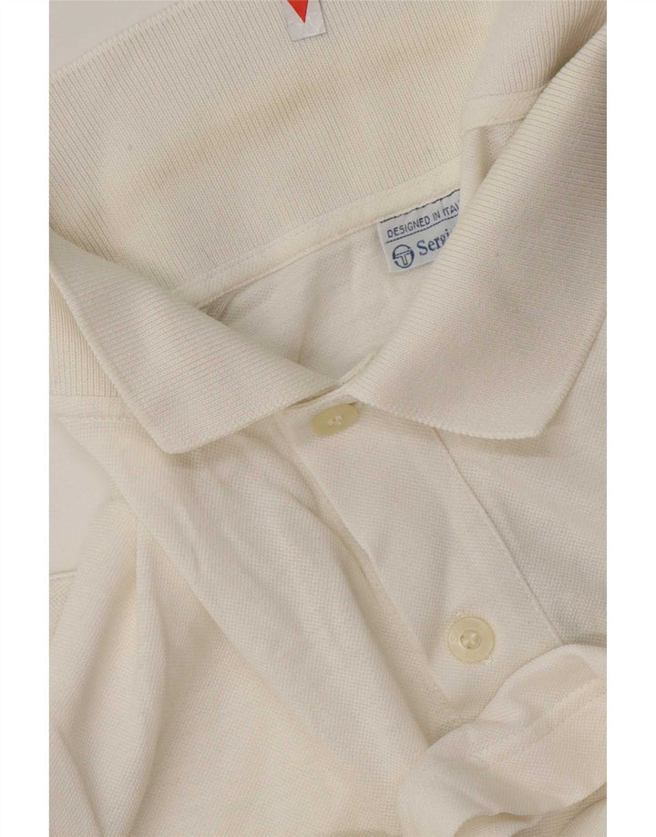 Sergio Tacchini Poloshirt til mænd Medium Hvid Geometrisk Bomuld