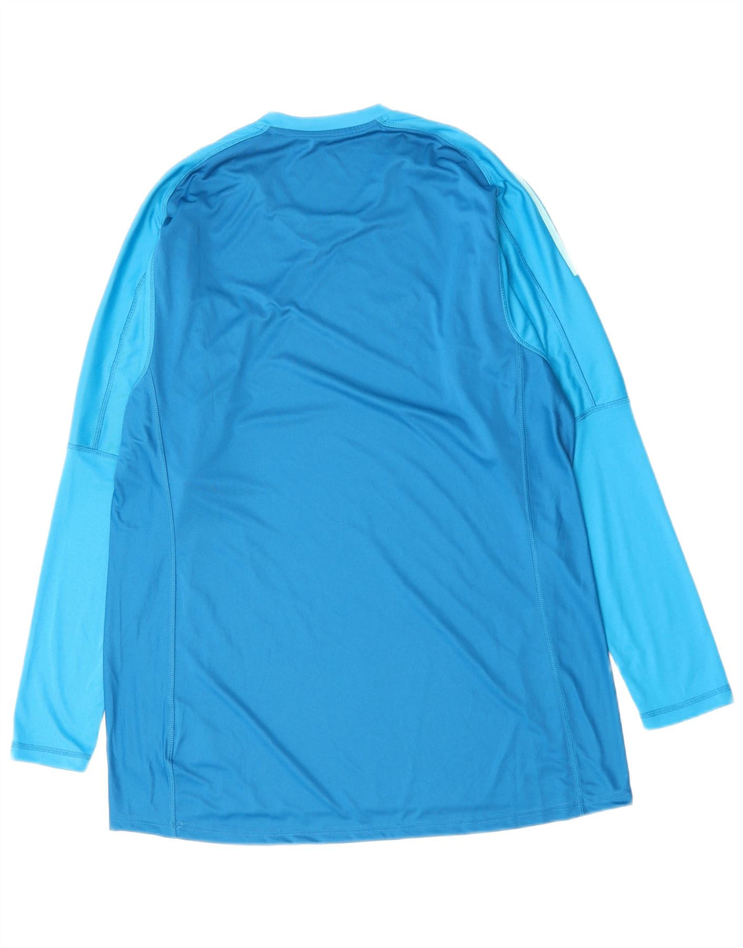 ADIDAS Herre Climalite T-Shirt Top XL Blå Stribet Polyester