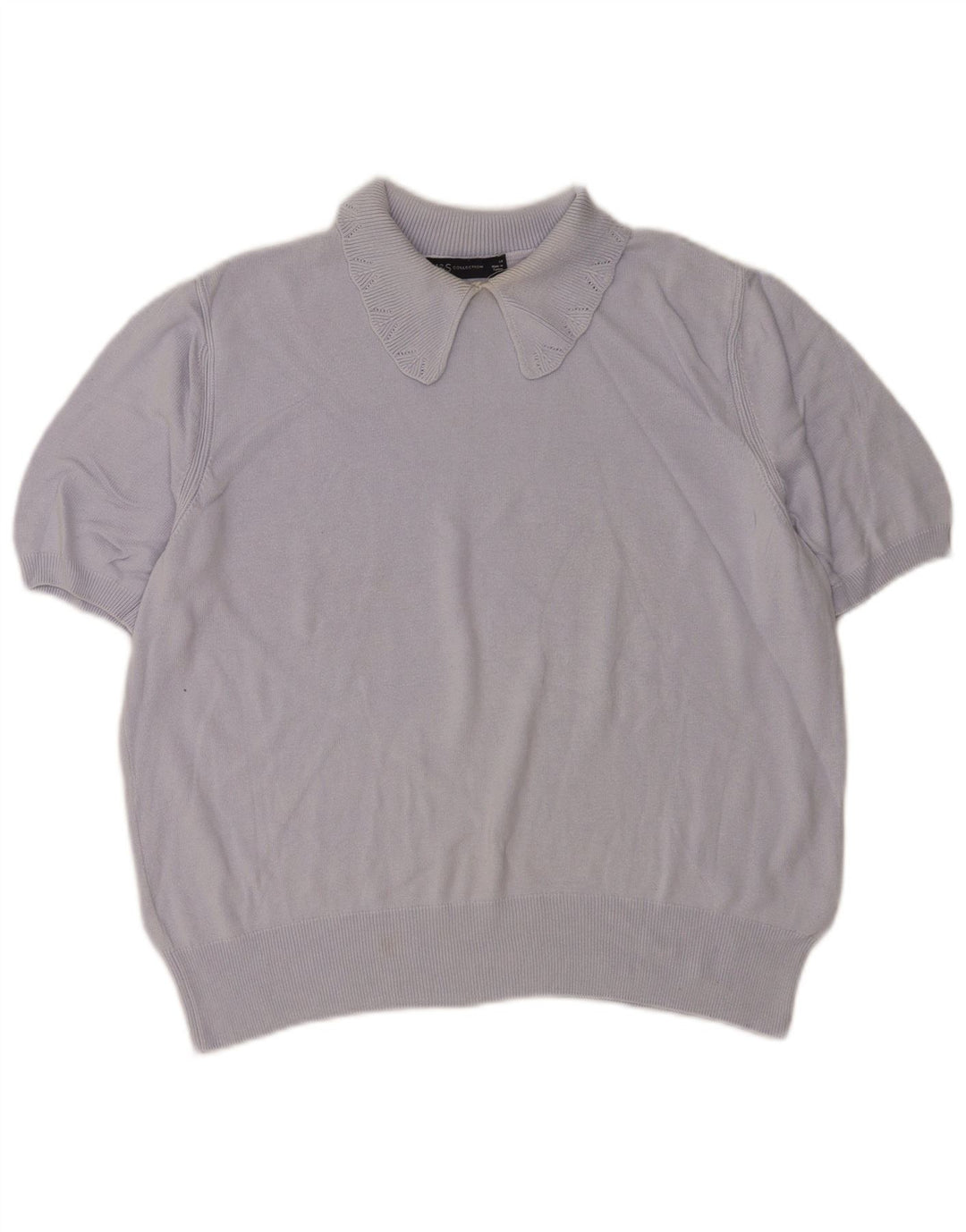 Marks & Spencer Dame Polo Neck Jumper Sweater UK 14 Large Blue
