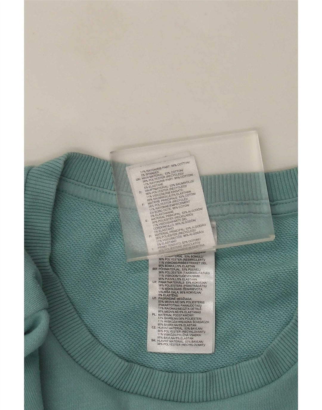 Adidas Graphic Sweatshirt Jumper UK 12/14 Medium Blue Bomuld