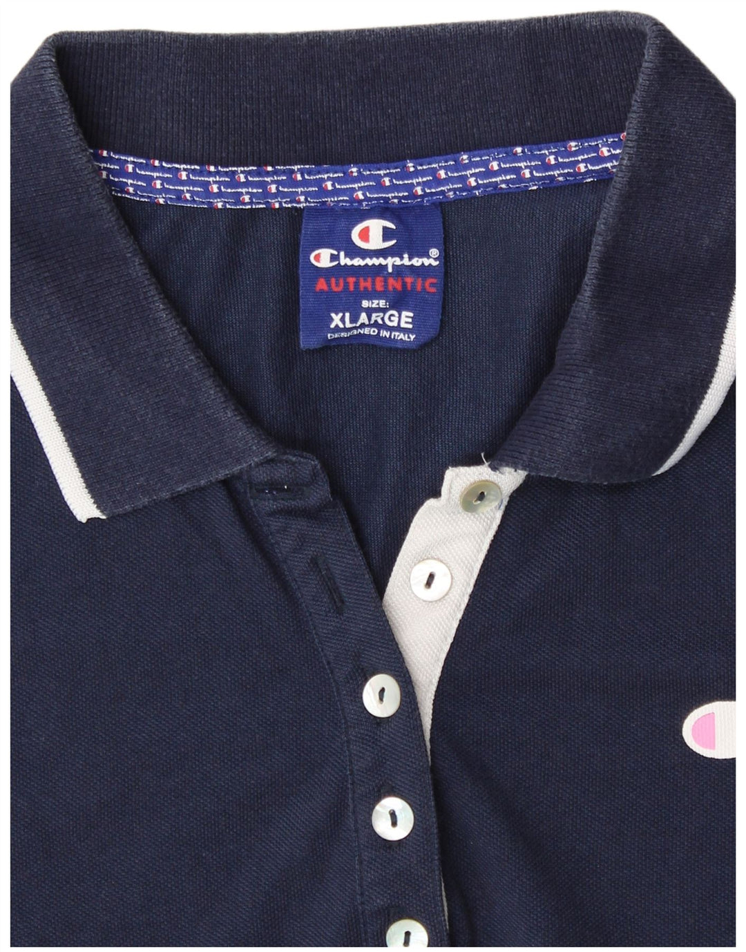 CHAMPION Womens Polo Shirt UK 18 XL Navy Blue