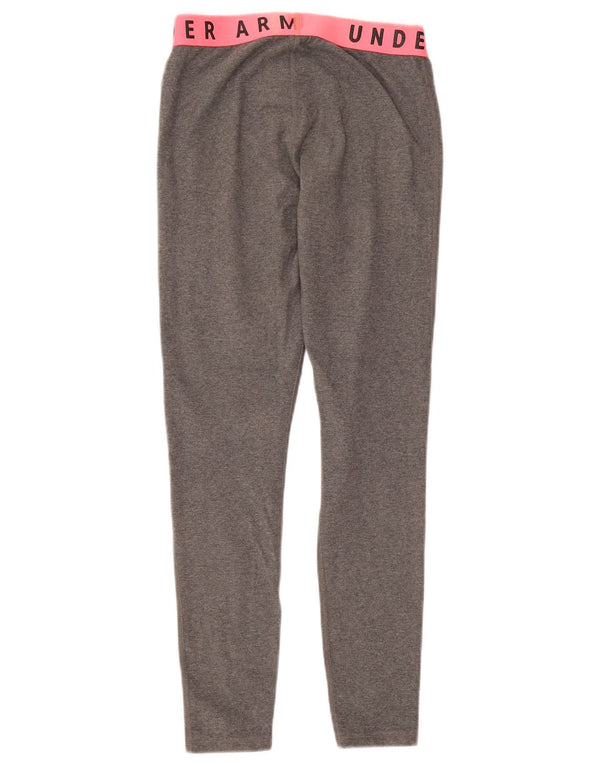 Under Armour Womens Graphic Leggings UK 4 XS Grey Colourblock