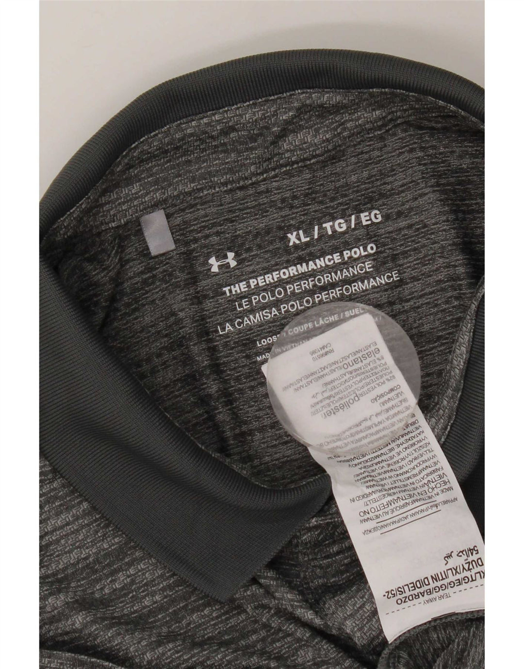 Under Armour Herre Polo Shirt XL Grå Flecked Polyester