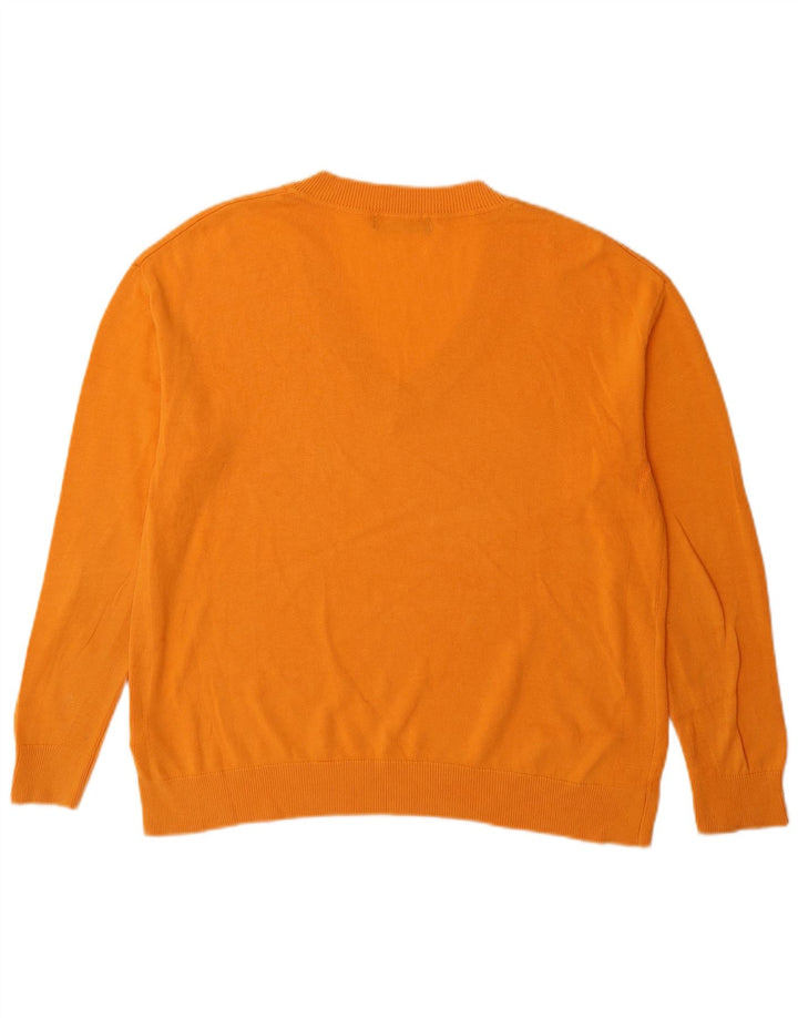 Marks & Spencer Herre V-hals sweater Medium Orange Bomuld