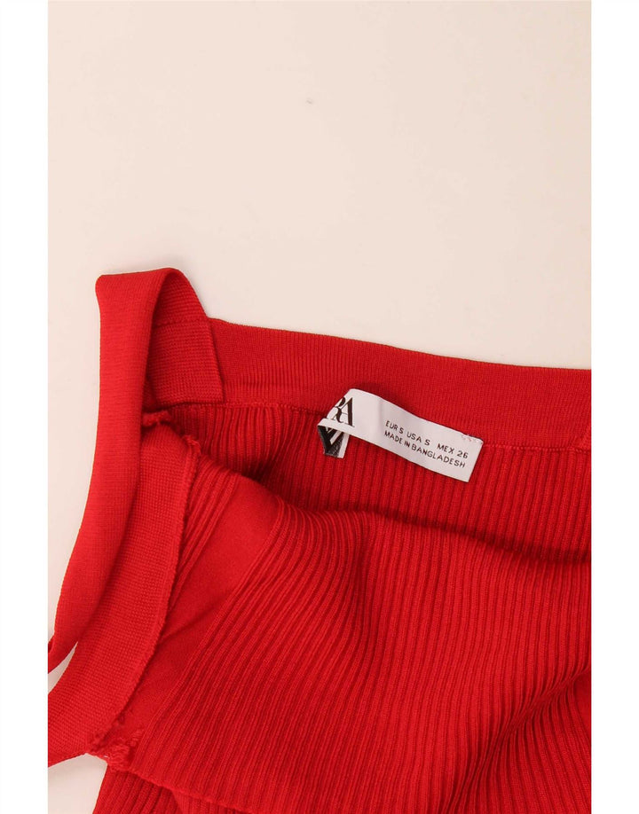Zara Dame Cami Top UK 8 Lille Rød