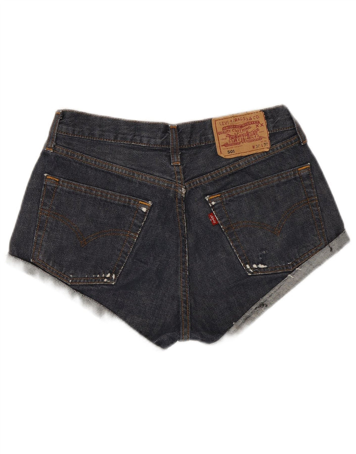 LEVI'S Womens 501 Denim Shorts W30 Medium Navy Blue