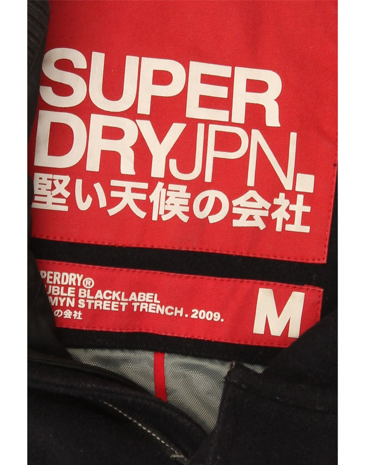 Superdry Herre grafisk militærjakke UK 38 Mellem marineblå uld