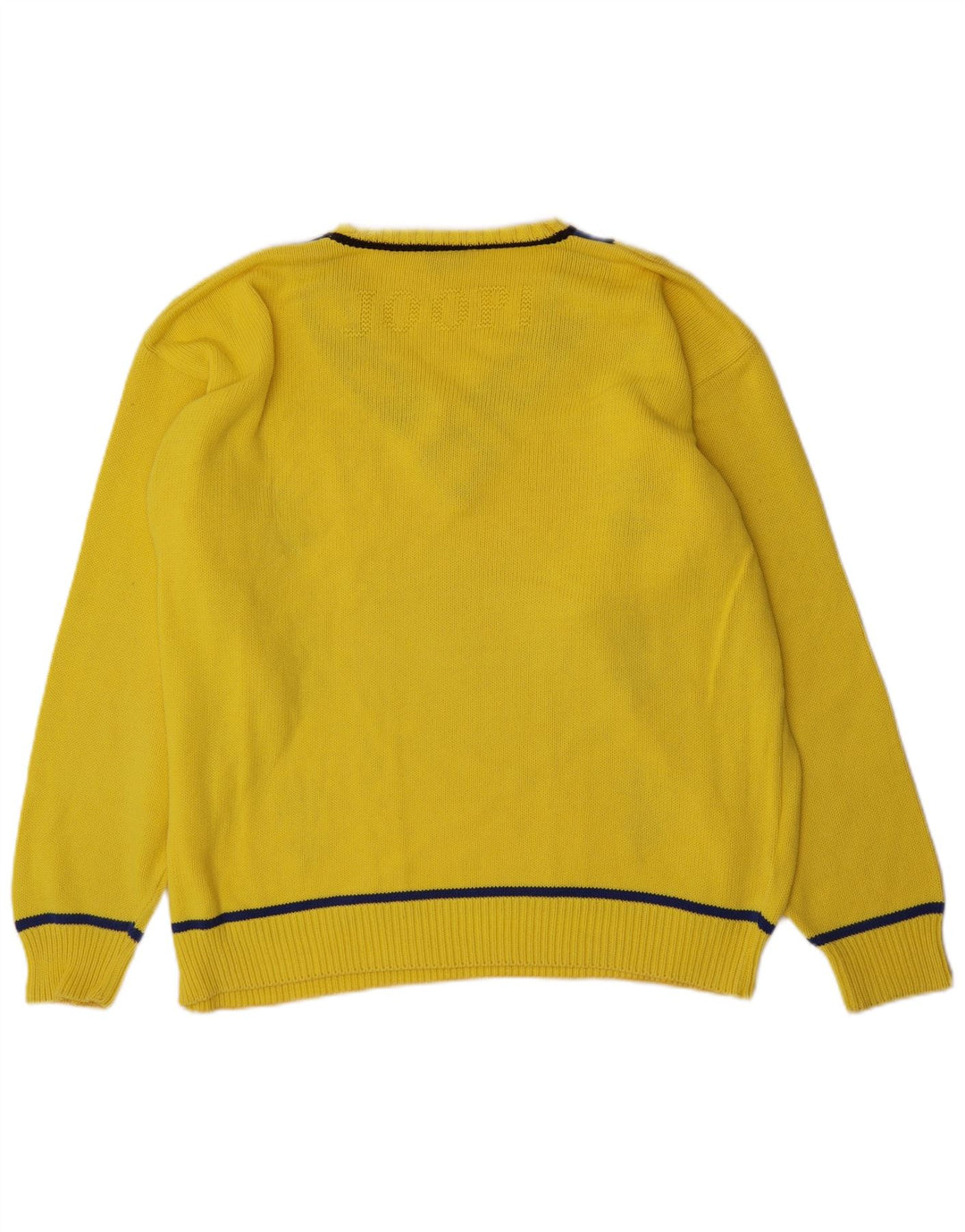 Joop Herre V-hals sweater IT 54 XL Gul Argyle/Diamant