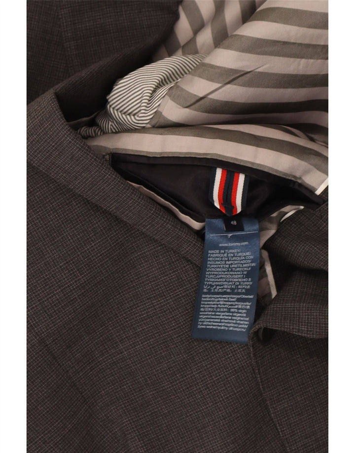 Tommy Hilfiger Herre 2-knaps blazerjakke IT 48 Medium Grå Uld