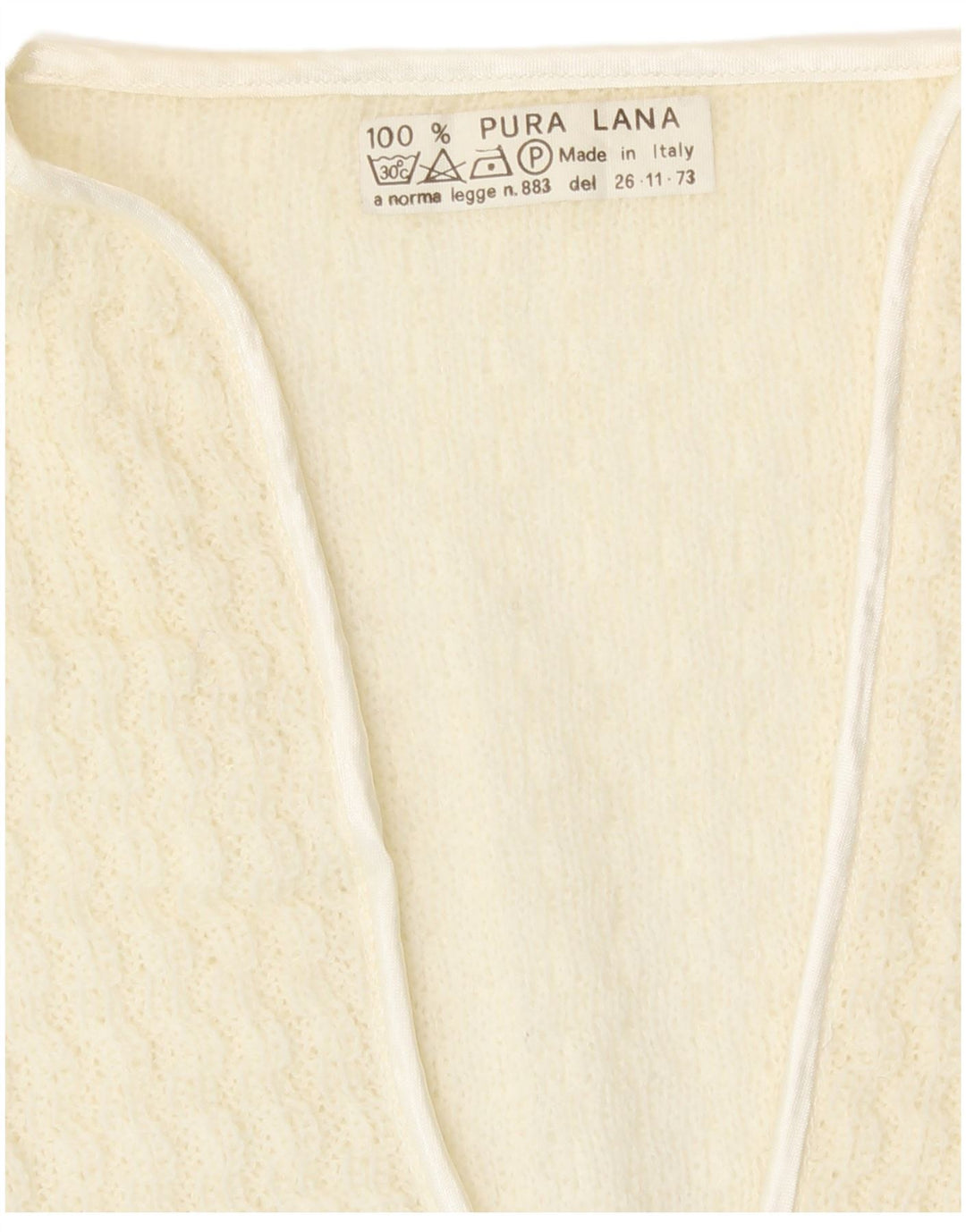 Vintage dame cardigan sweater UK 16 Large Off White Uld