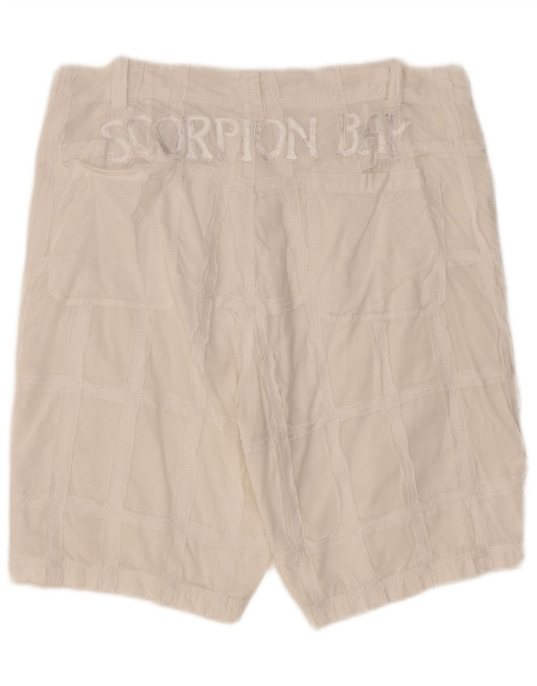 Scorpion Bay Herre grafiske chinoshorts W33 Medium hvid ternet bomuld