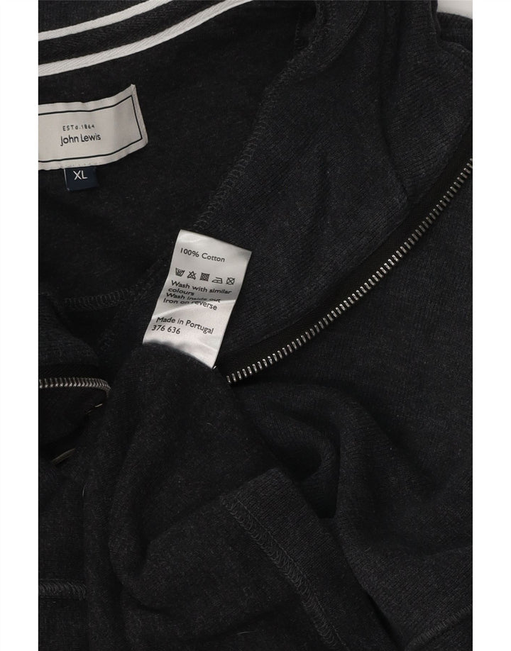 JACK & JONES Herre Zip Neck Jumper Sweater XL Grå Bomuld