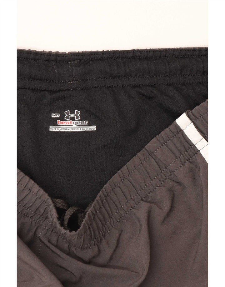 Under Armour Womens Heat Gear Sports Shorts UK 14 Medium Grey Polyester