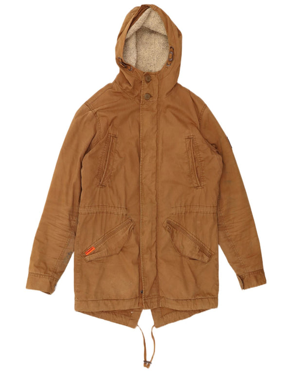 SUPERDRY Sherpa Parkajakke med hætte til mænd UK 38 Medium Beige Bomuld