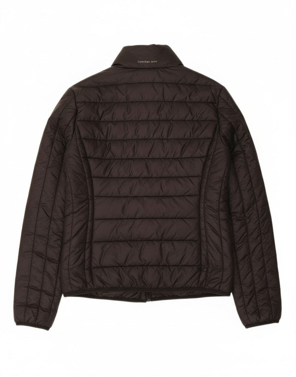 Calvin Klein Jeans Womens Reversible Jacket UK 14 Medium Black Polyamide