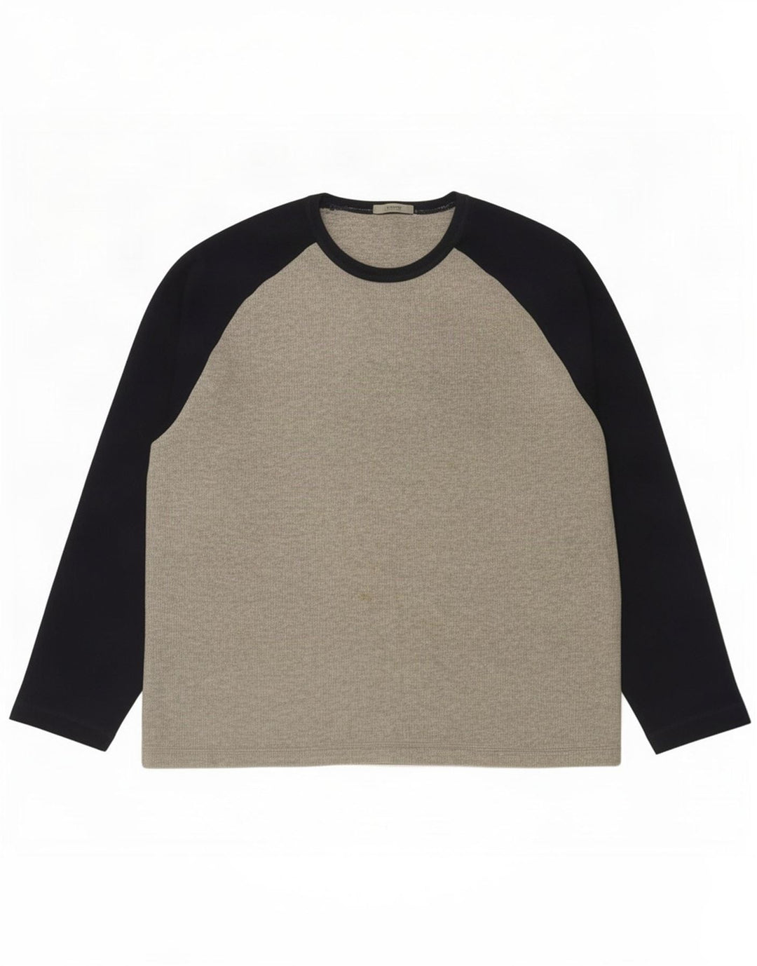 Marks & Spencer Herre Top Langærmet Medium Grey Colourblock Bomuld