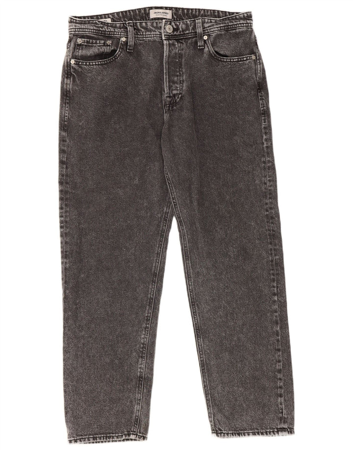 Jack & Jones Herre tilspidsede jeans W33 L30 Grå bomuld