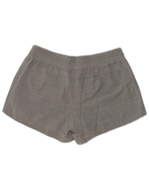 Adidas sportsshorts til kvinder UK 12/14 mellemgrå nålestribet polyester