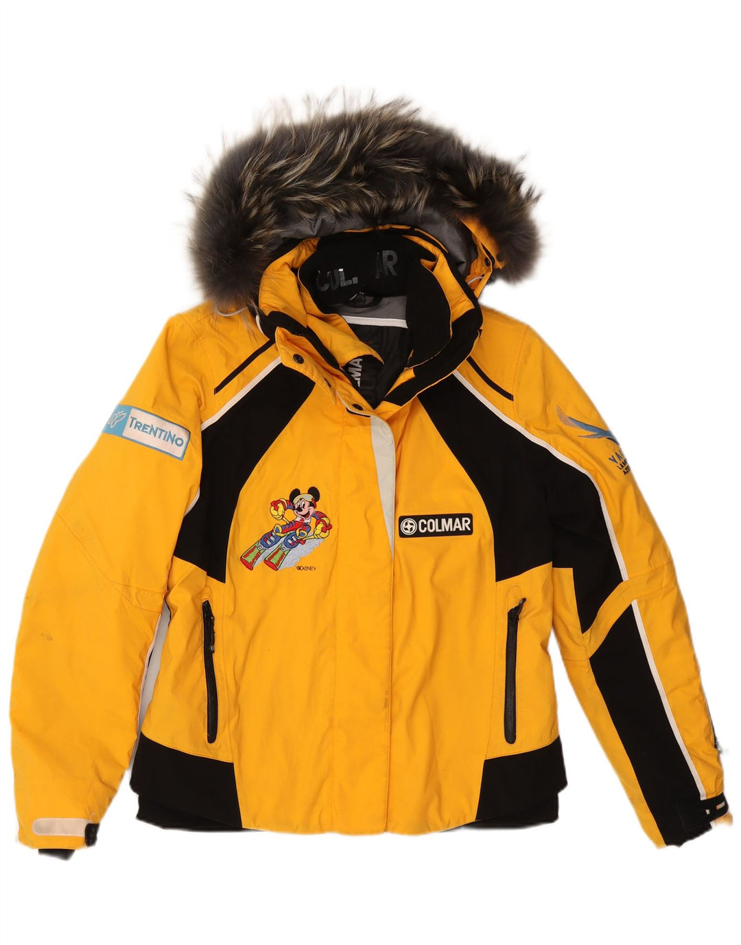 Colmar Dame Hætte Skijakke IT 48 XL Gul Colourblock Nylon