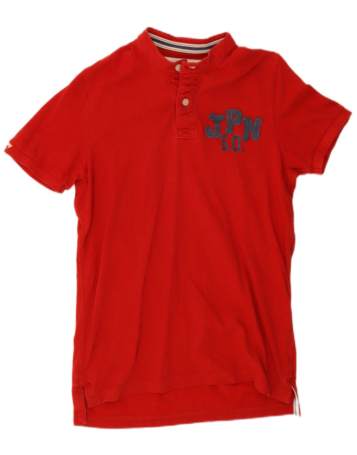 Superdry grafisk poloshirt til mænd, stor rød bomuld