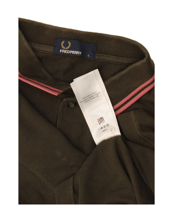 Fred Perry Herre poloshirt Stor Khaki Bomuld