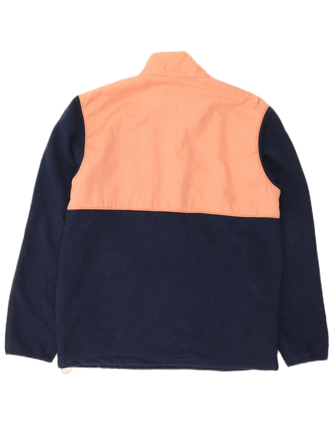 Adidas Fleece Jumper med lynlås til mænd Small Navy Blue Colourblock Polyester