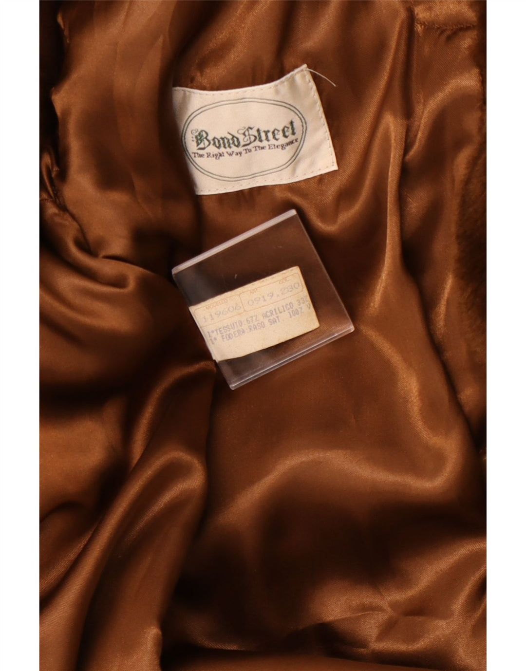 BOND STREET Dame hætte i imiteret Pels Overfrakke IT 44 Medium Brun Akryl