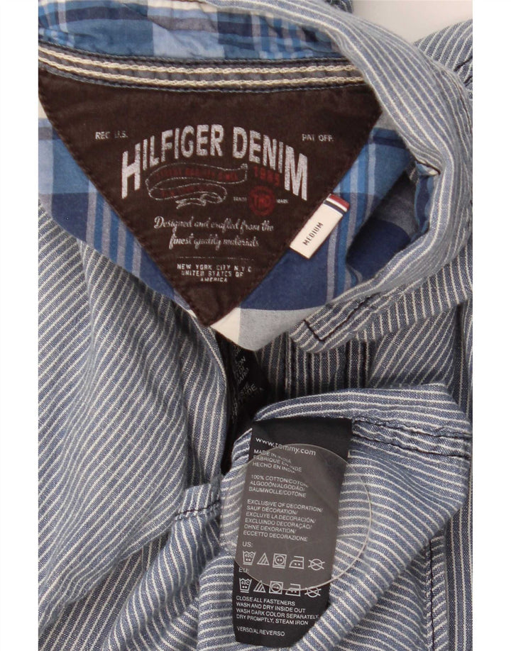 Tommy Hilfiger Herreskjorte Medium Marineblå Nålestribet bomuld
