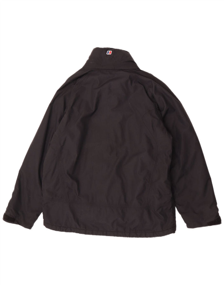 Berghaus Regnjakke med hætte til mænd UK 38 Medium Sort Nylon