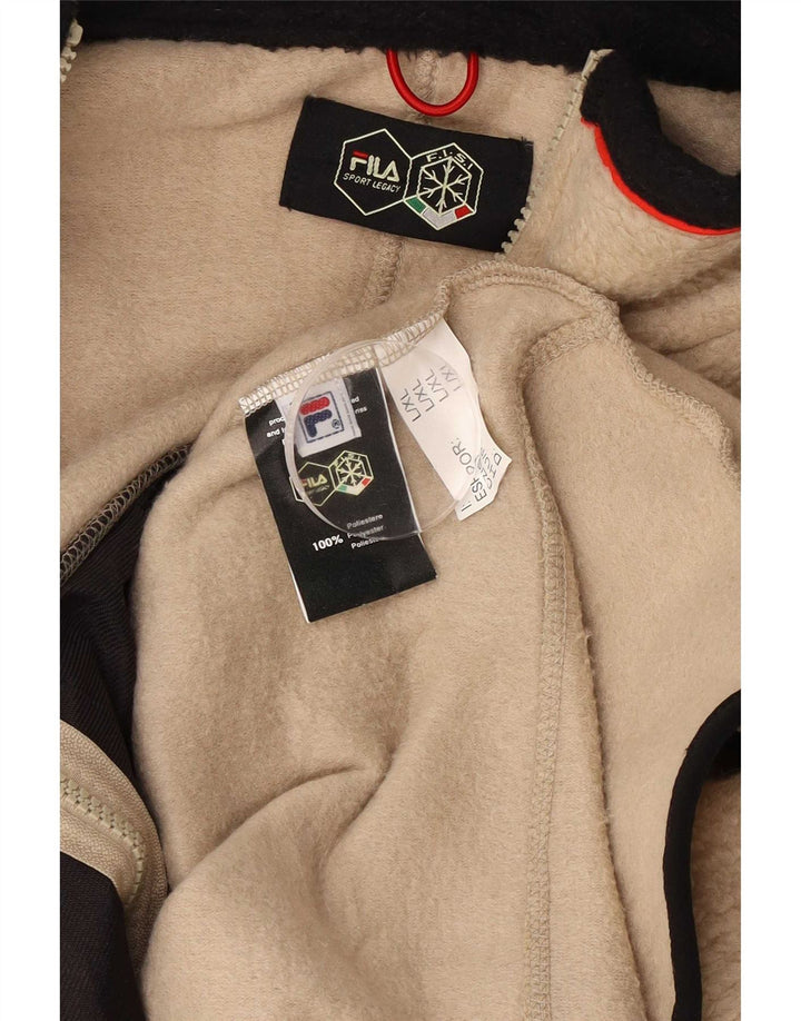 Fila Herre Fleecejakke UK 40 Stor Beige Colourblock Polyester