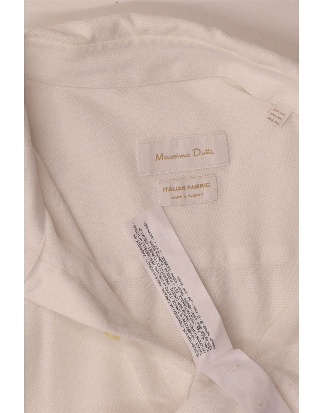 Massimo Dutti Herreskjorte 2XL Hvid Bomuld