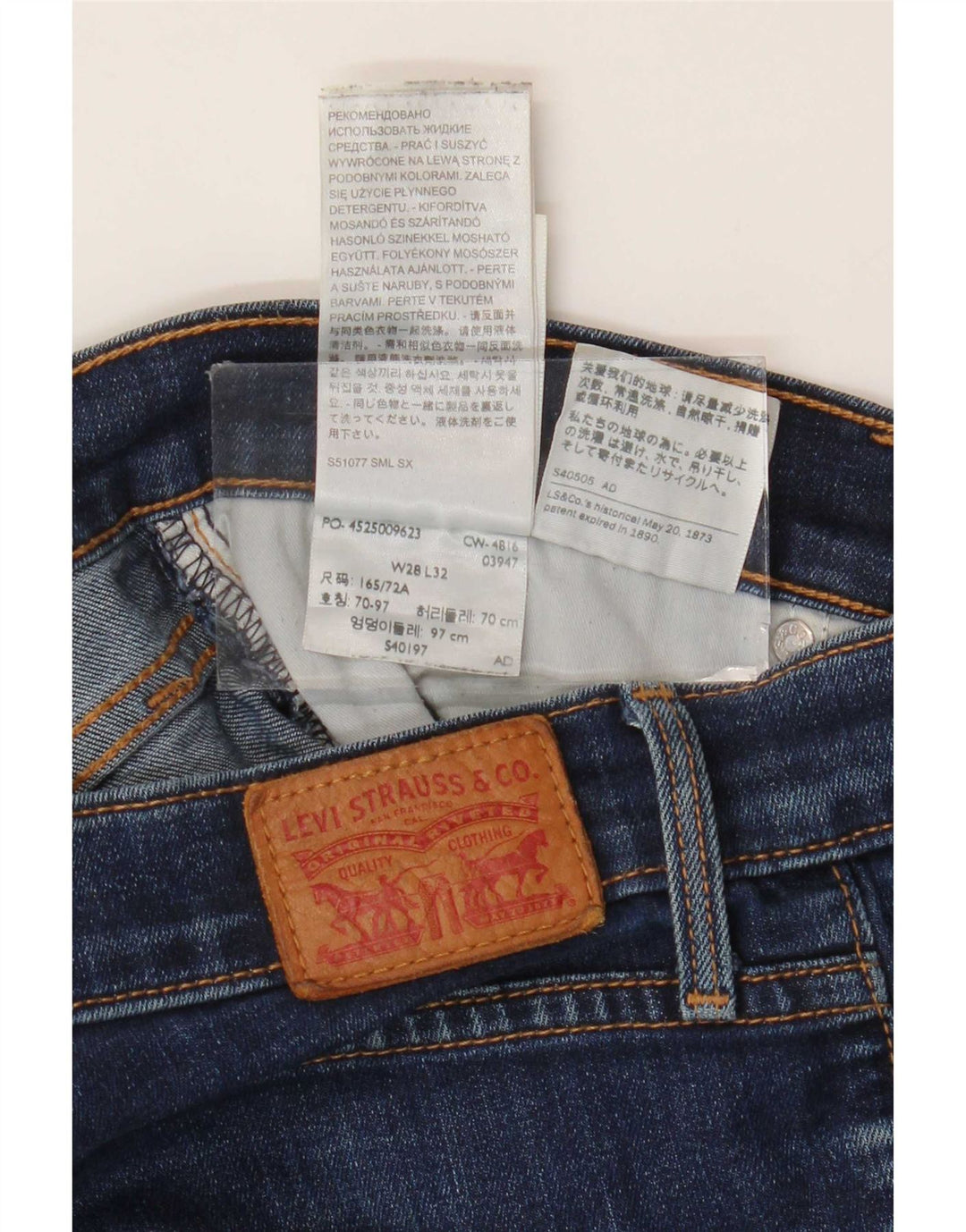 Levi's Dame 312 Shaping Slim Jeans W28 L32 Marineblå Bomuld