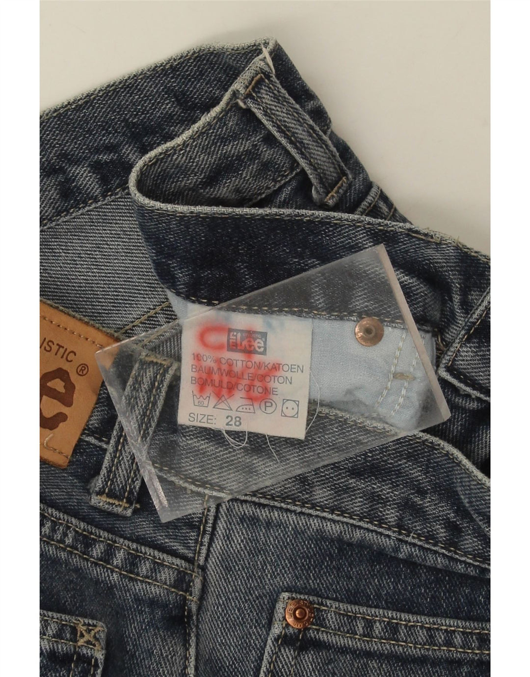 LEE Mens Straight Jeans W28 L31 Blue Cotton